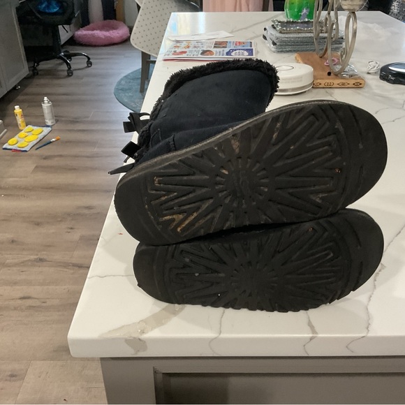 UGG Black Lace Up Boots - Picture 3 of 3